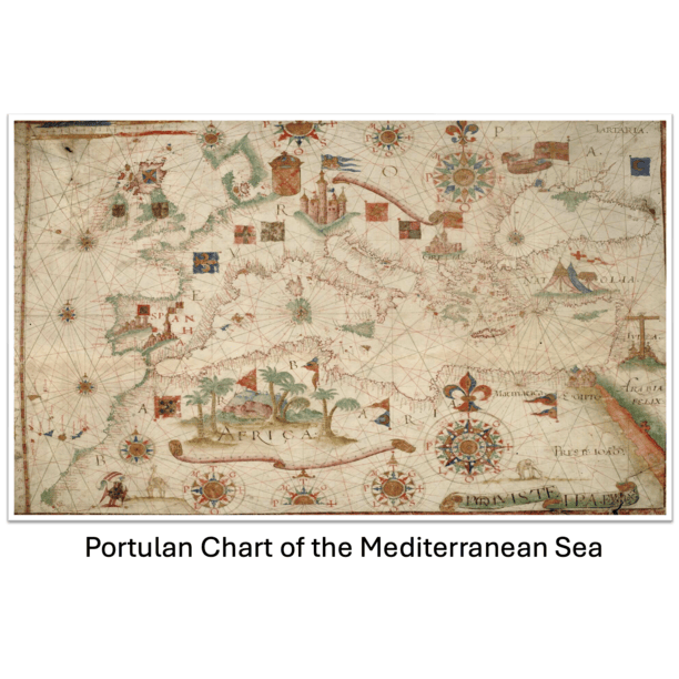 Portulan Chart of the Mediterranean Sea